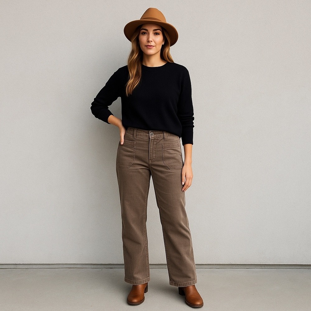The North Face Wide Leg Pants in Brown